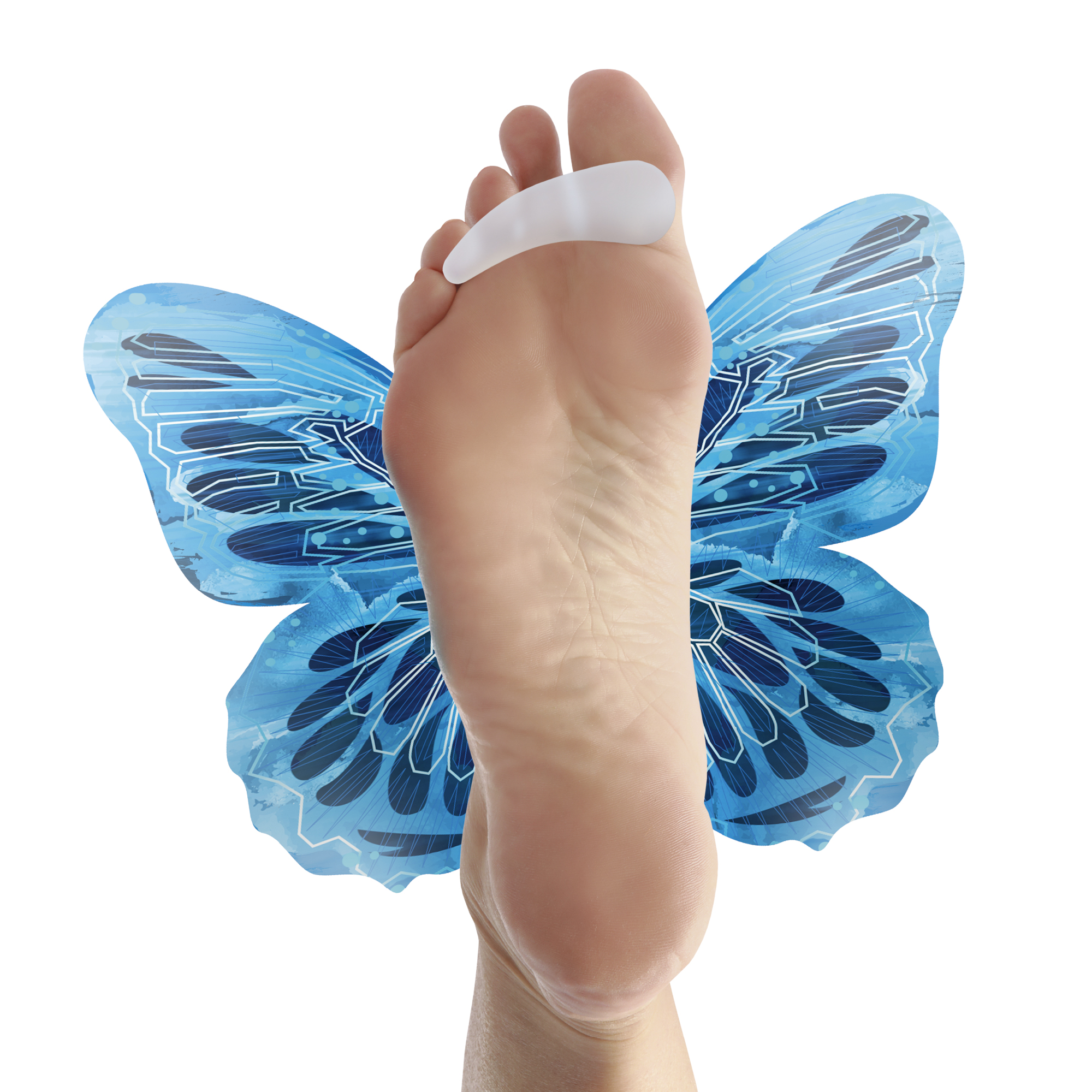 AIRCAST_SofToes-Hammerzehenpolster_Zusatzbild-mit-Schmetterling.png