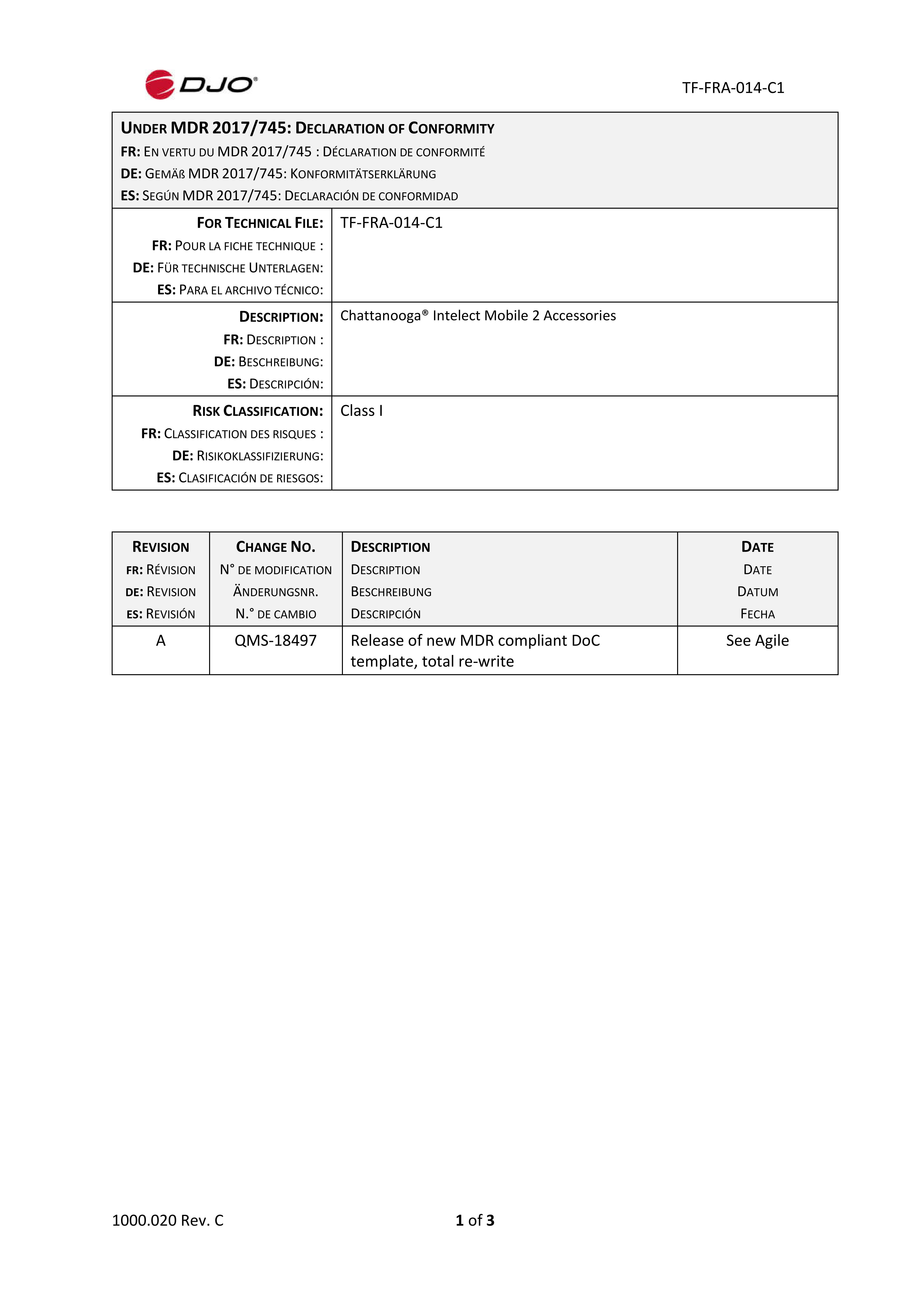 TF-FRA-014-C1 Rev A_Declaration of Conformity Intelect Mobile 2 Accessories_REV A.pdf