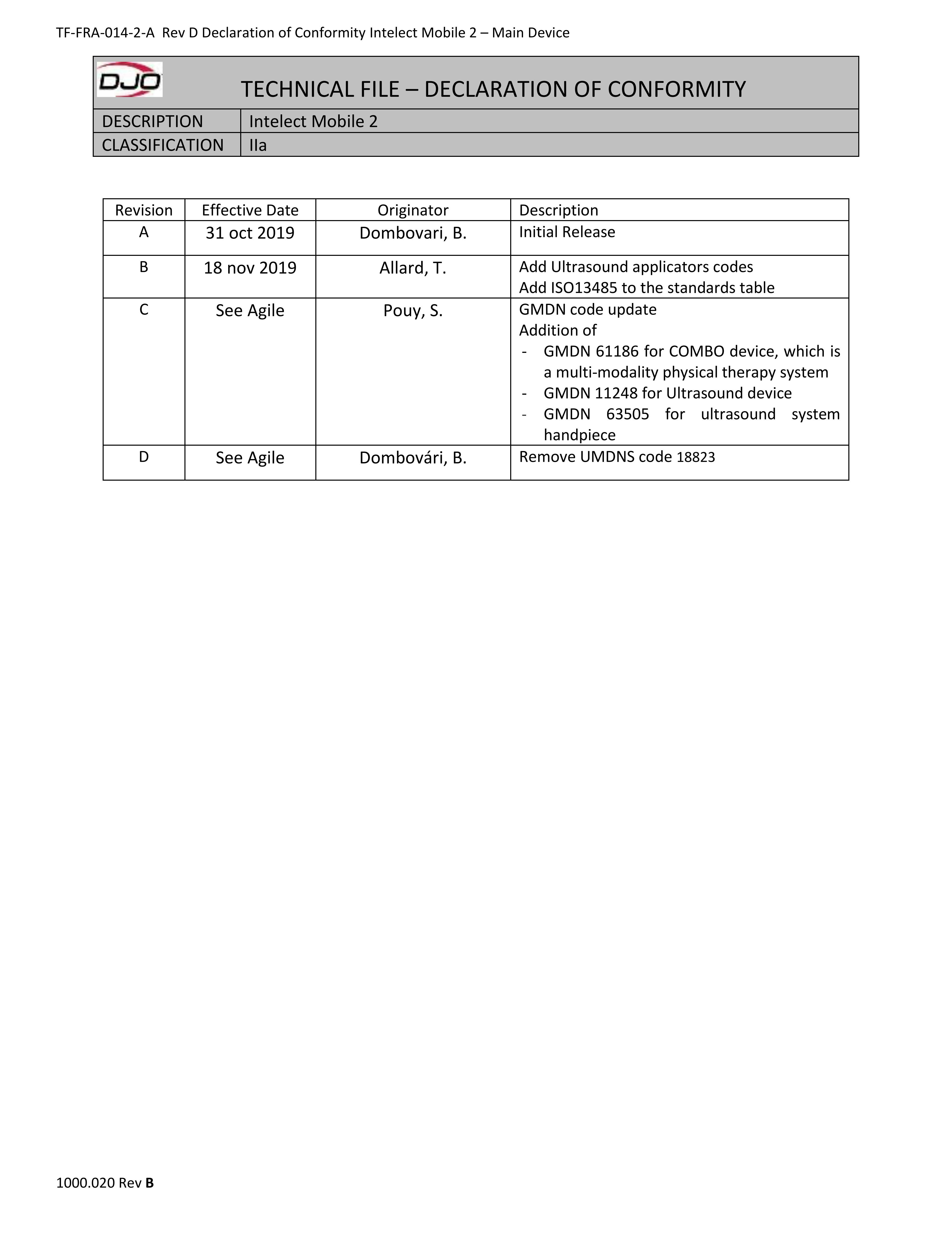 TF-FRA-014-2-A Rev D- Declaration of Conformity Intelect Mobile 2 Main Device.pdf