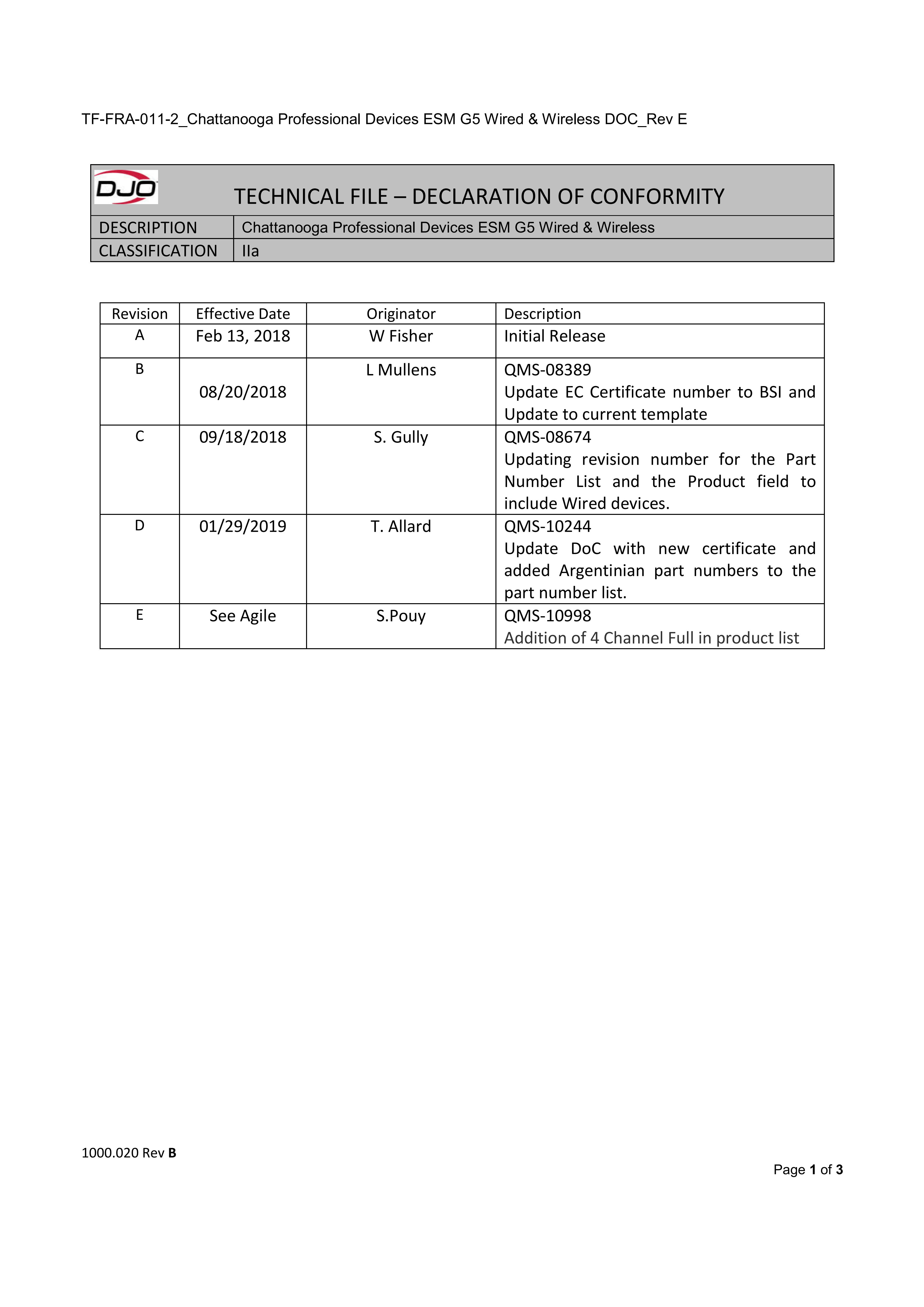 TF-FRA-011-2_Chattanooga Professional Devices ESM G5 Wired & Wireless DOC_Rev E.pdf